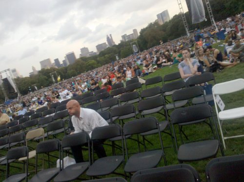 Our seats...with view of Great Lawn behind