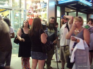 Scene outside B.B Kings...