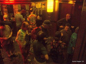 Scene inside B.B Kings, entrance line