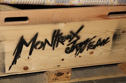 The crates that brought supplies on the train to the Festival