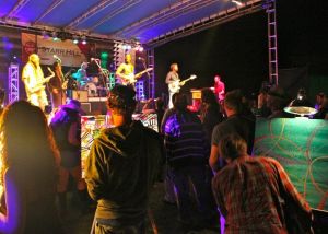 Live Painting - View of four of the artists! 