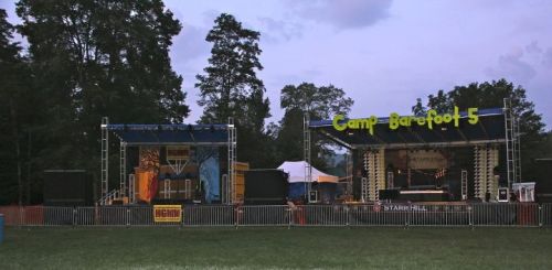 The two main (quaint and perfect) stages @ 4am Thursday